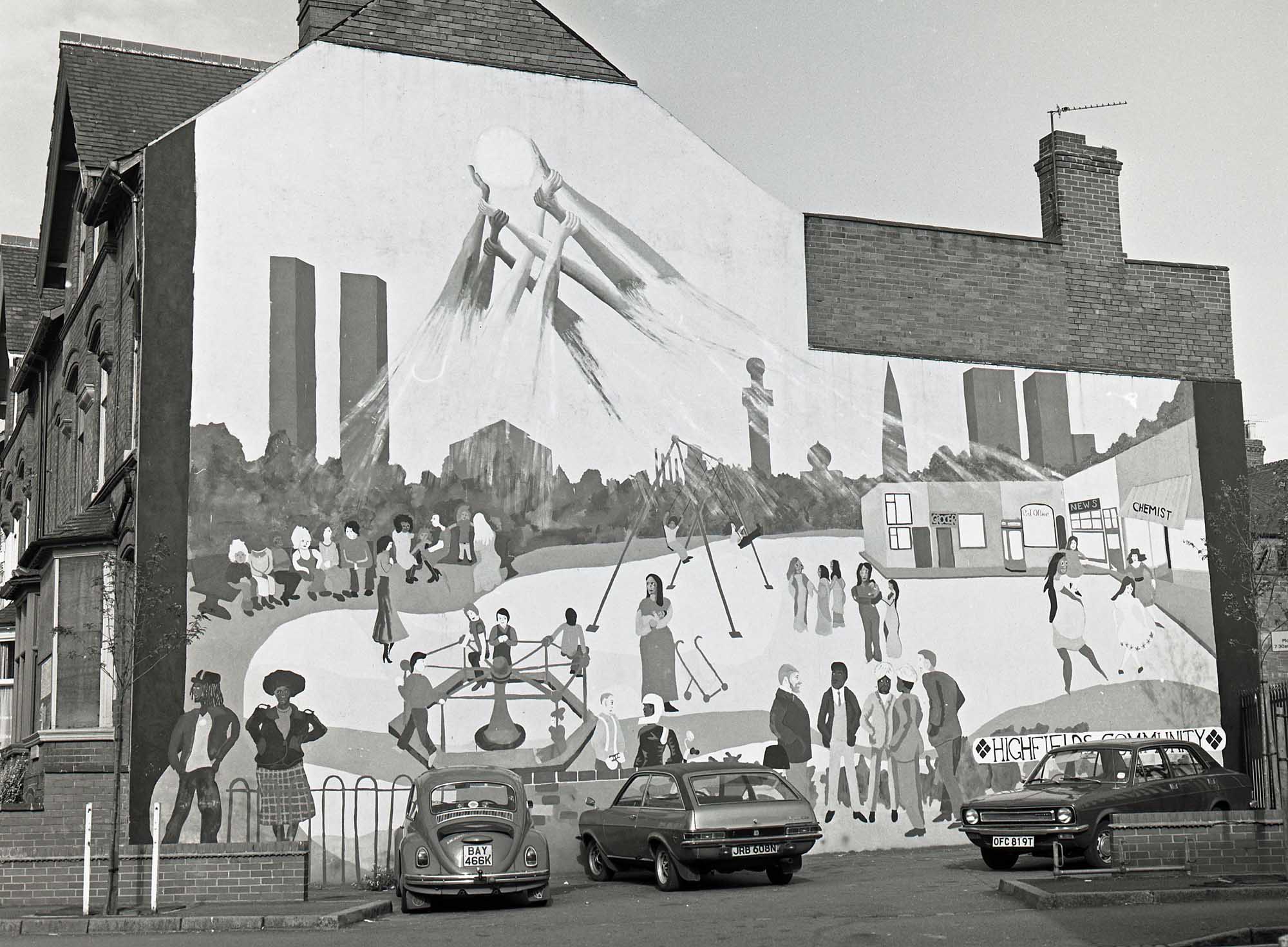 The mural on Evington Road, 1970s