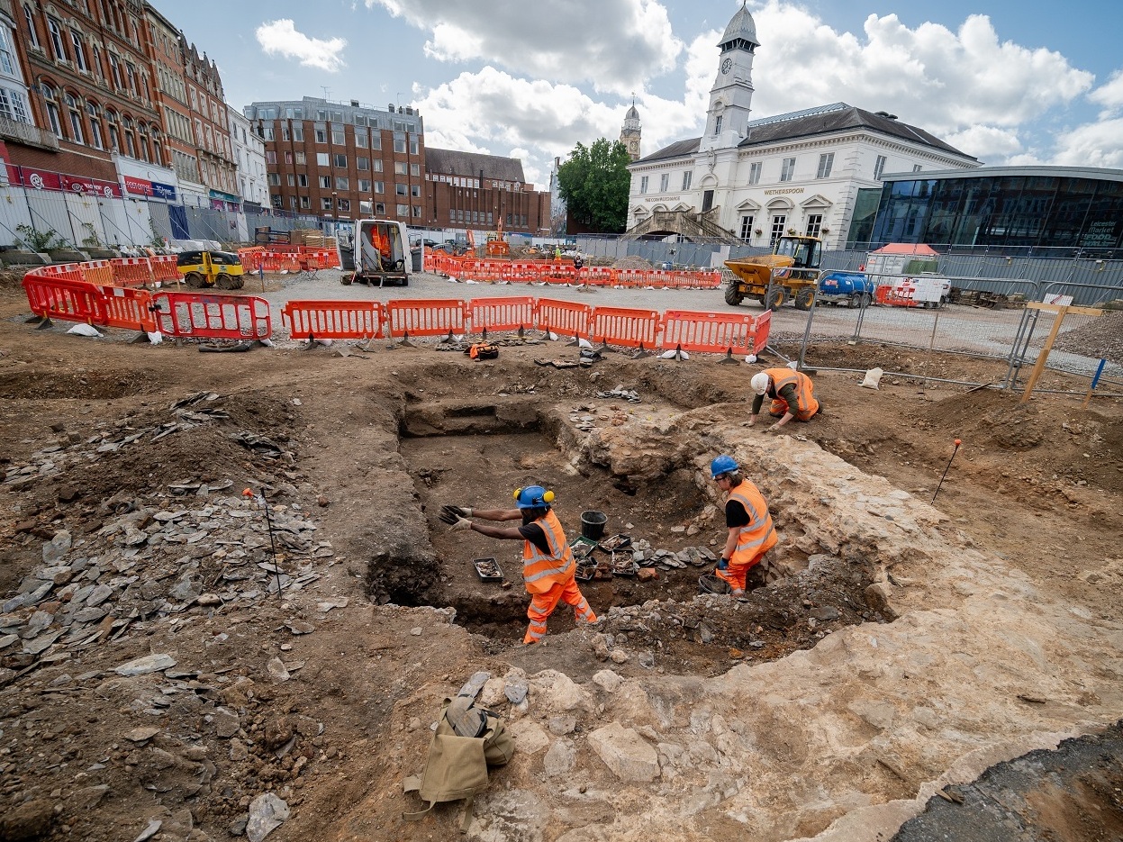 Leicester market medieval building uncovered