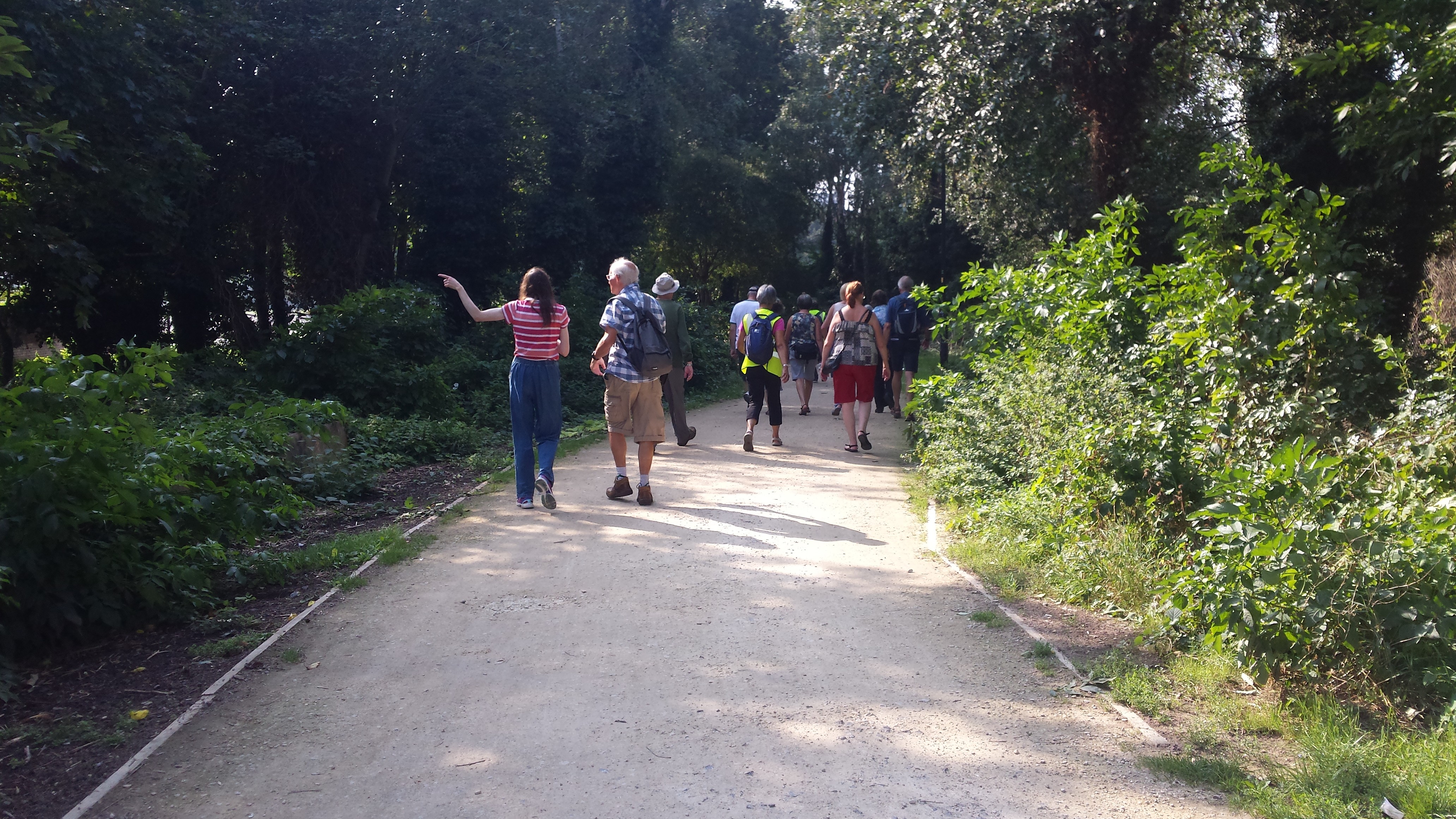 Walkers at Rally Park in Leicester