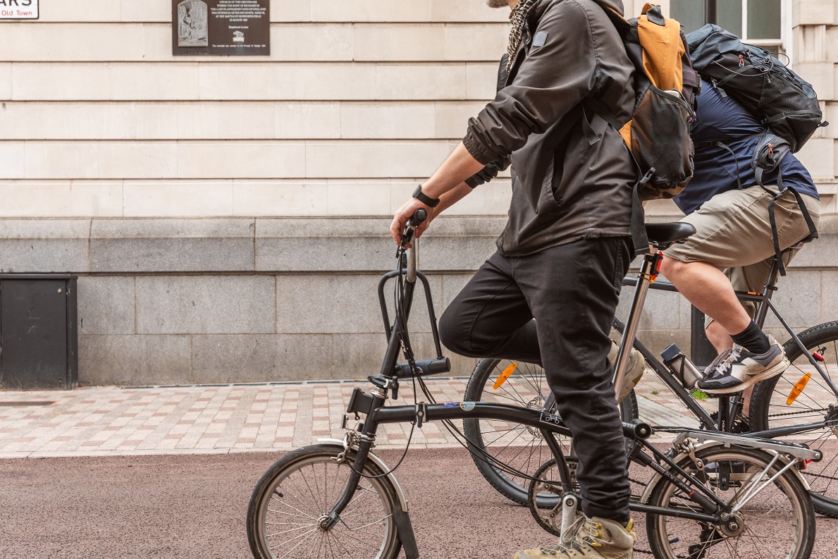 A picture of cyclists in Leicester