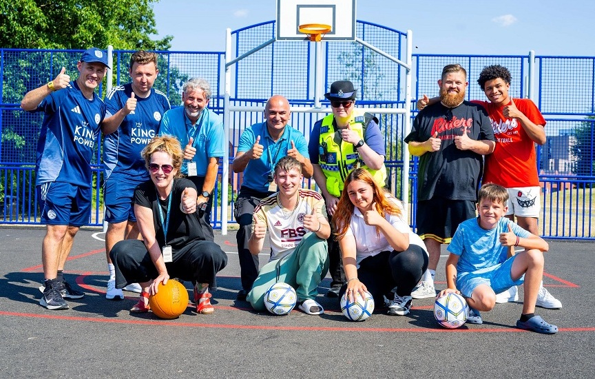 Community members and groups at the new MUGA at the Rally Park in Leicester