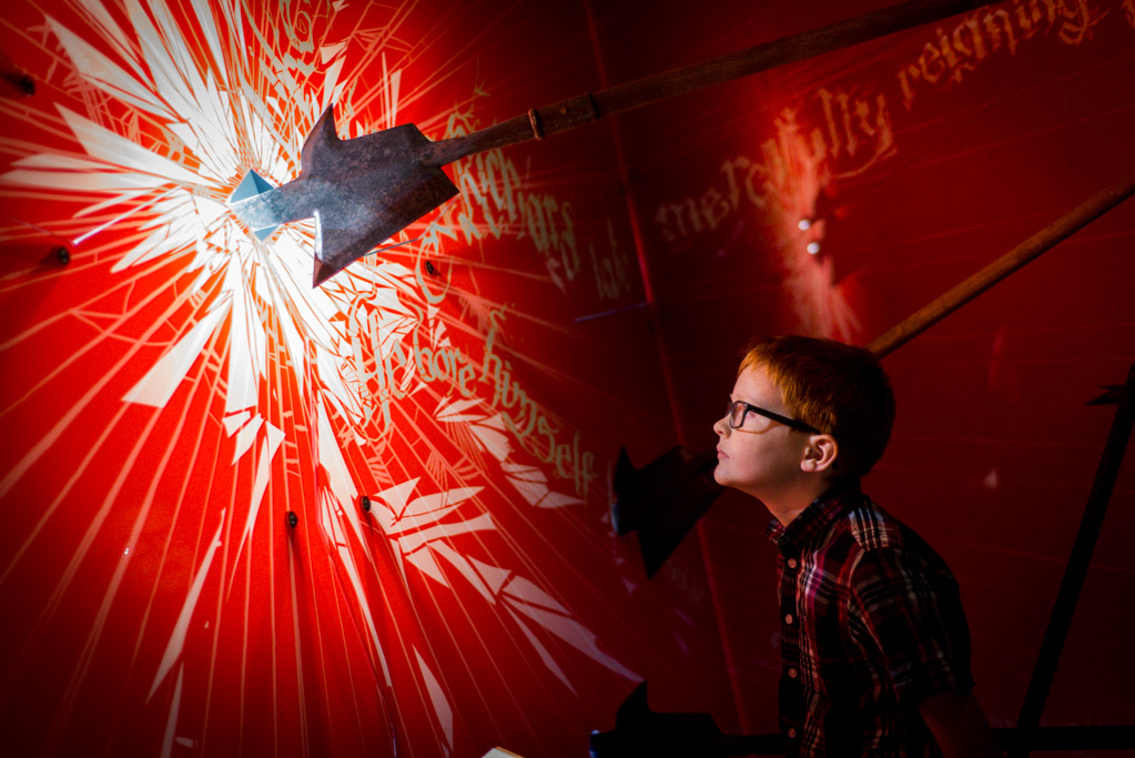 A child at the King Richard III Visitor Centre