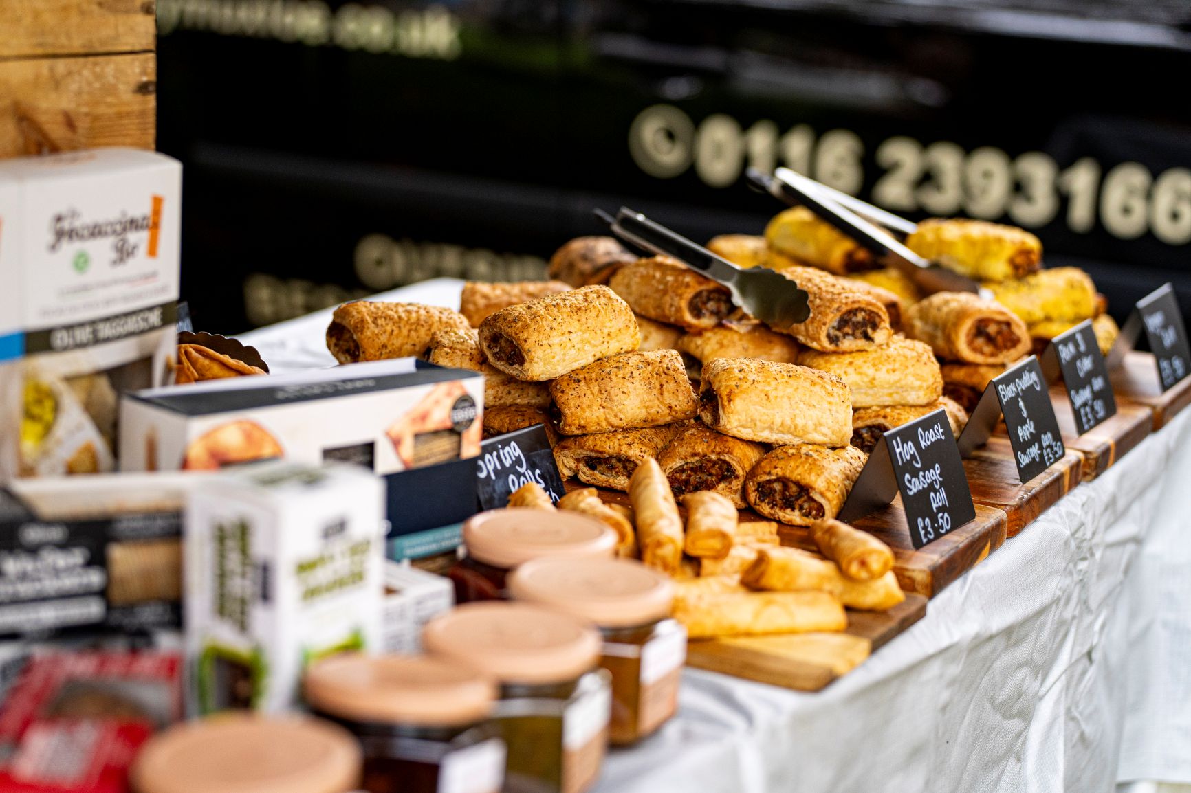 A display of fine foods at the Abbey Pumping Station Food & Crafts Fair. Photo credit: AEW Photography