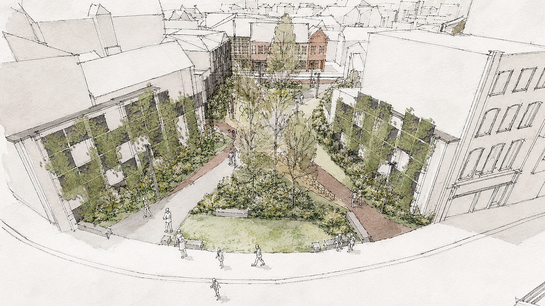 Artist's impression - view towards St Martins